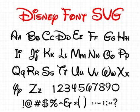 Disney Font Svg Collection Disney Alphabet Dxf Disney