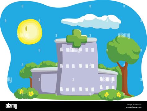 Cartoon Of Funny Hospital Building Stock Vector Image And Art Alamy