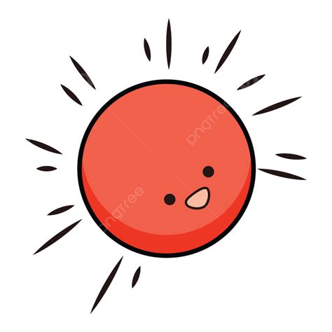Hand Drawn Sun Hd Transparent Red Hand Drawn Sun Png Element Red Png