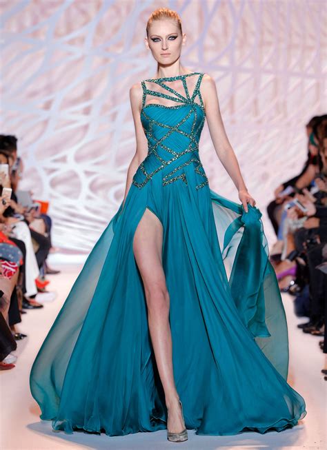 Zuhair Murad Haute Couture 20142015 Dress Flared In Chiffon With A