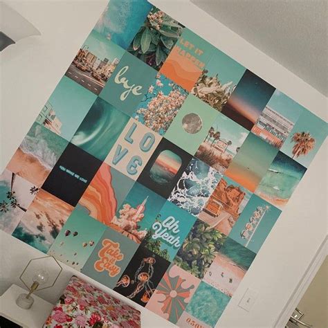 Summer Blue Collage Kit In 2021 Wall Collage Decor Bedroom Wall