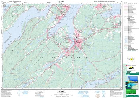 11k01 Sydney Topographic Map Nova Scotia Maps And More