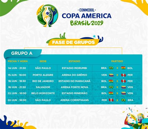 There are no fixtures for the specified dates. Fixture Copa America Brasil 2019 | Futbol Boliviano