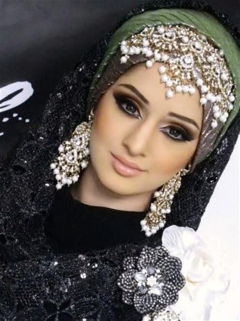 Muslim Wedding Headdress Stylish Hijab Wrapping With Fancy Headpiece