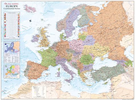 Wall Map Of Europe Large Laminated Political Map Vrogue Co