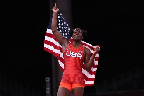 Tamyra Mensah Stock Becomes First Black Us Woman Wrestler To Win Gold