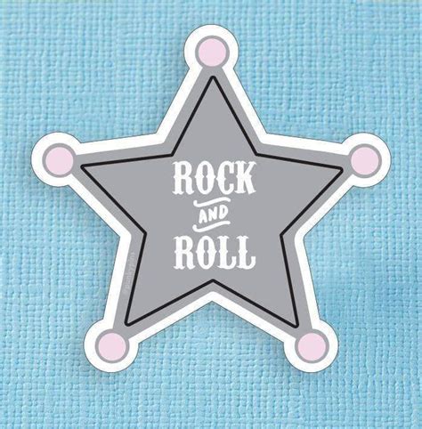 Rock And Roll Badge Large Vinyl Sticker Punky Pins Punkypins