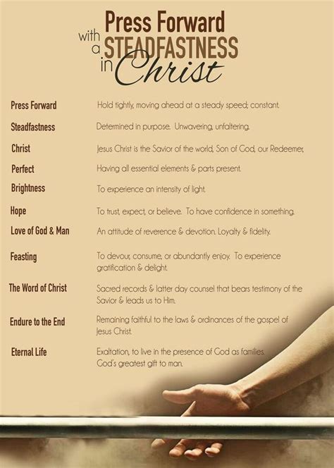 2016 Lds Theme Defined Free Printables Press Forward With A