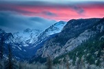 Aerial photography of mountains, rocky mountain national park, colorado ...