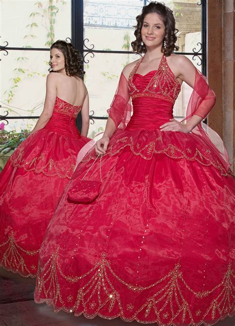 Prosperous Red Ball Gown Halter Neckline Zipper Floor Length