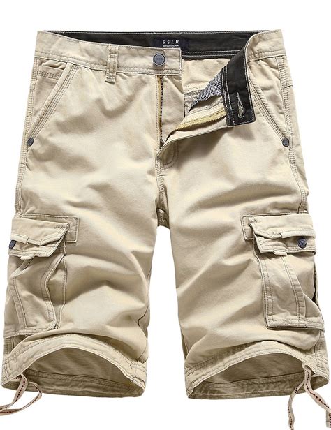 sslr men s summer cotton cargo shorts blingby