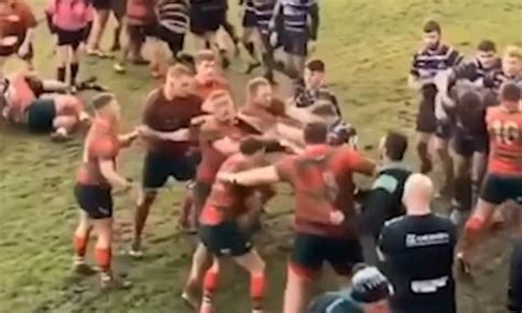 Mass Brawl Between Rival Rugby Teams Sees Four Players Sent Off As Officials Launch