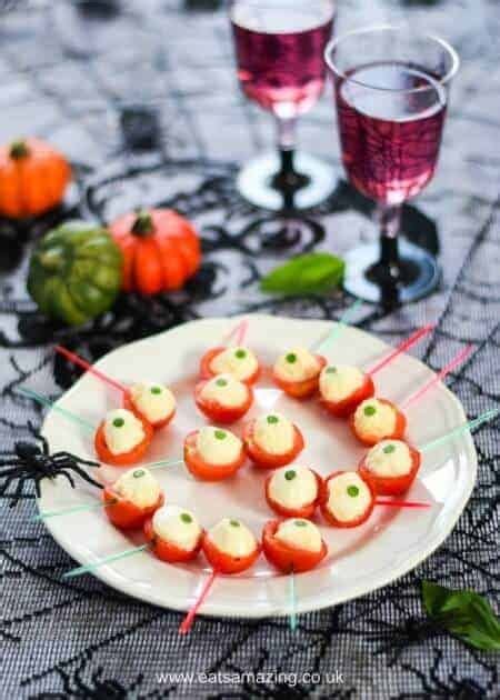 Spooky Eyeball Caprese Bites Recipe Fun And Easy Halloween Food Perfect For Hallowee Easy