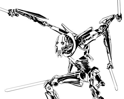 A page for describing characters: General Grievous Drawing | Free download on ClipArtMag