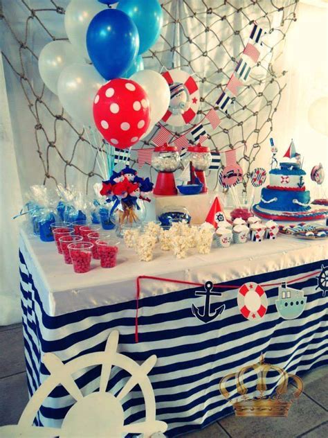 Nautical Birthday Party Decorations See More Party Planning Ideas At Catchmyparty Com Sailor