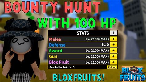 『bounty Hunt With 100 Hp』bloxfruits L Roblox Blox Fruits Update 16