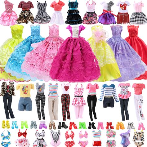 Buy Acehome 25 Pcs Doll Clothes Set Compatible With Barbie Doll 3 Party Dresses 5 Dresses 5