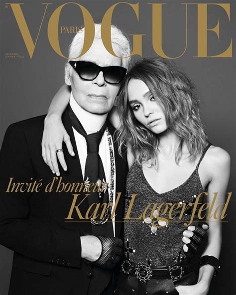 Karl Lagerfeld And Lily Rose Depp Cover Vogue Paris Holiday 2016 Issue