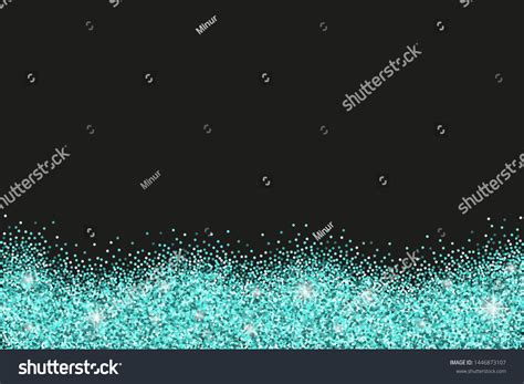 Black Horizontal Background Azure Glitter Sparkles Stock Vector