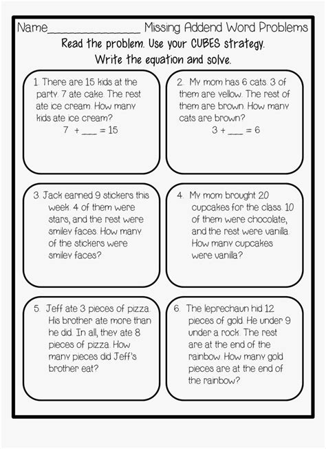 1st Grade Addition Word Problems 1st Grade Addition Word Problems