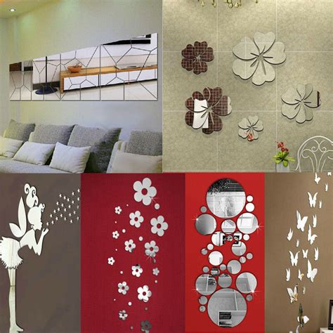 Removable Mirror Decal Art Mural Wall Stickers Home Decor