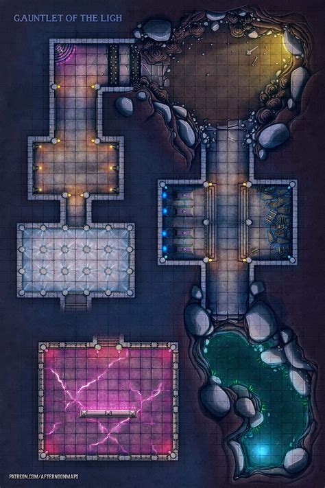 Oc Art Gauntlet Of The Lich Mini Dungeon Battle Map 30x45 Rdnd