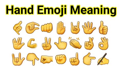 Hand Emoji Meanings Emojis Meanings English Phrases Learn English The