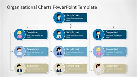 Four Levels Tree Organizational Chart For Powerpoint Slidemodel