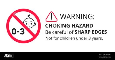 Choking Warning Hazard Forbidden Sign Sticker Not Suitable For Children