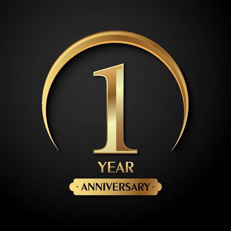 First Year Anniversary Celebration Design 2042819 Vector Art At Vecteezy
