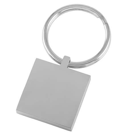 2019 Ijk0037 Square 23mm23mm Stainless Steel Blank Key Chain Metal