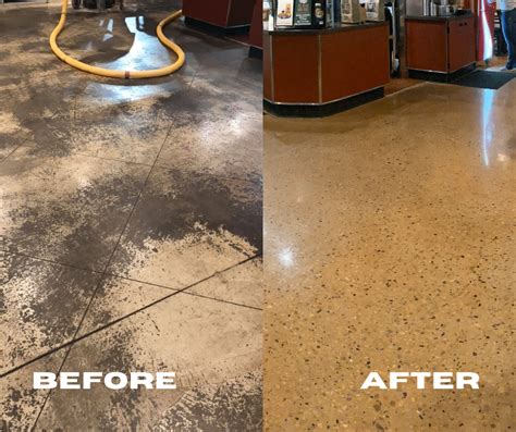 Polished Concrete Floors Before And After Flooring Ideas