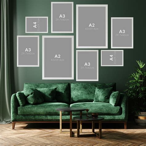 Gallery Wall Set Of 8 Picture Frames 2 X A2 4 X A3 And 2 X Etsy