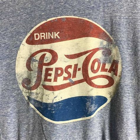 Pepsi Vintage Distressed Retro Pepsi Cola Logo Blue M Gem