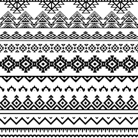 Black And White Tribal Pattern Free Vector