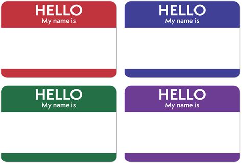 Hello Name Tag Sticker Paper Free Image From