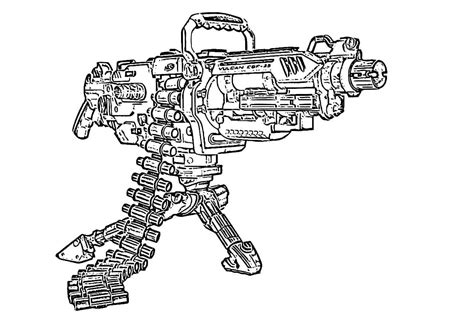 Nerf Gun Coloring Sheets