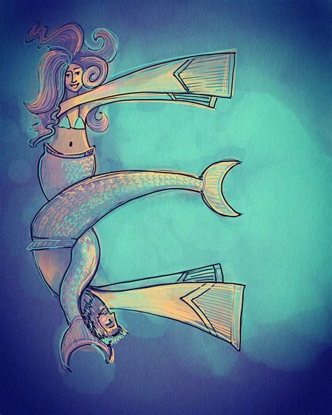 Ive Been Inspired To Create A Mermaid Alphabet And Here Are The First