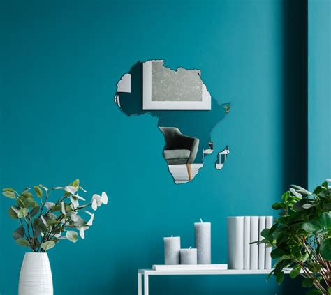 Decorative Africa Shaped Acrylic Mirror Many Continent Etsy
