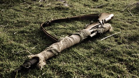 K British Army Lee Enfield Sniper Rifle Lee Enfield Camo Hd Wallpaper