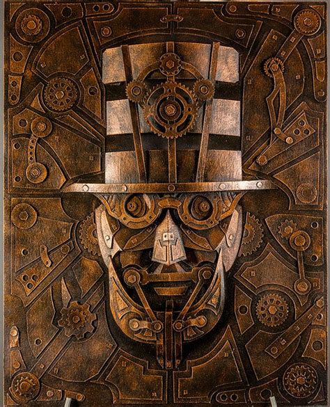 Vintage Steampunk Sculptures Made Of Cardboard Art Steampunk Steam Art