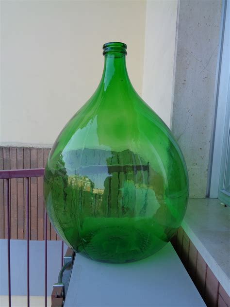 Lt Vintage Italian Green Glass Giant Jar Wine Jar Old Etsy