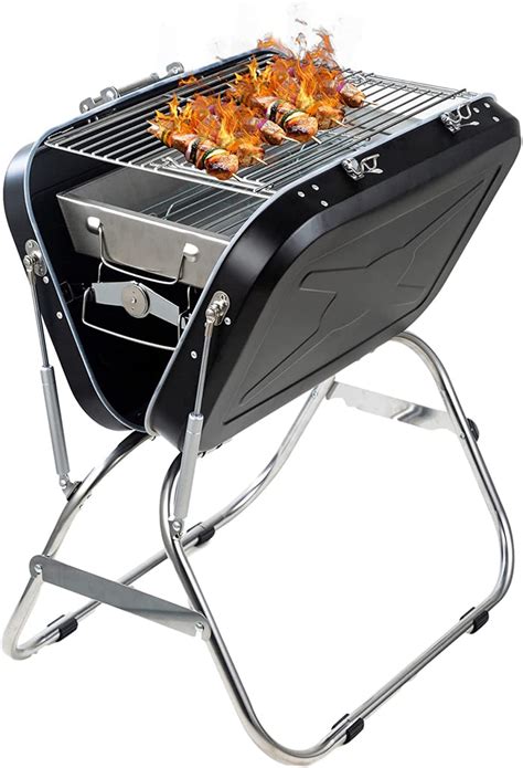 Portable Charcoal Grill Barbecue Small Camping Tabletop Bbq Cooking