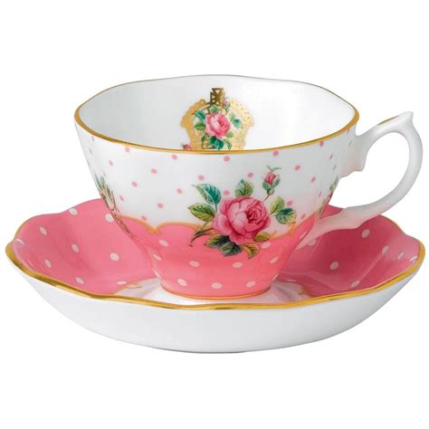 Royal Albert Cheeky Pink Vintage Tea Cup And Saucer Set Cups And