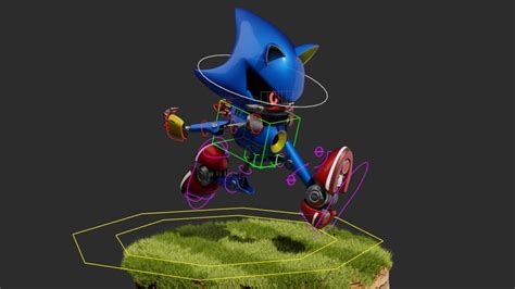 Metal Sonic Rig Free 3d Model Rigged Cgtrader