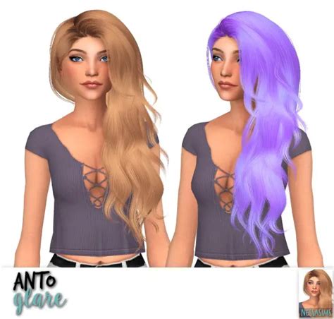 Sims 4 Hairs Nessa Sims Pony Braid Side Nolan Sims Vivian V1 And V2