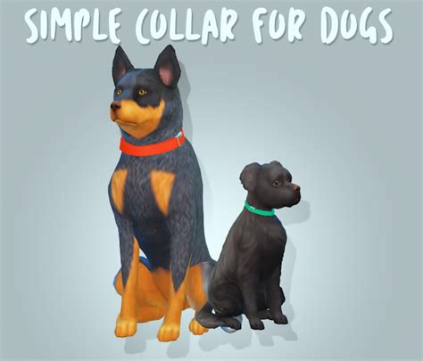 Simple Collars Sims 4 Pets Dog Drawing Pets