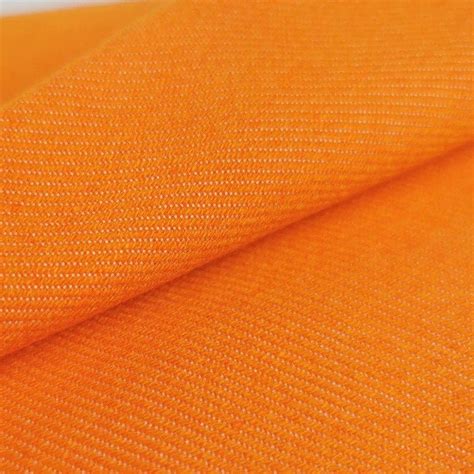 Orange Denim Fabric By The Yard Jeans Cotton Fabric Jeans Etsy