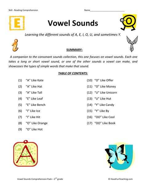 Phonics Long Vowel Sounds Worksheets