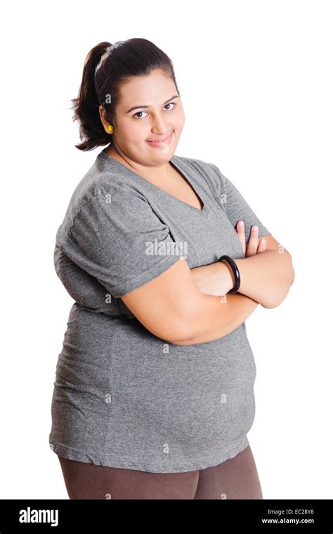Indian Obese Lady Pose Stock Photo Alamy